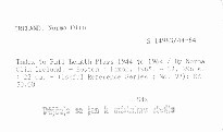 Index to Full Length Plays 1944 to 1964