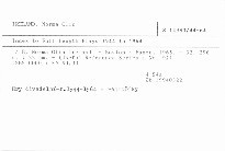 Index to Full Length Plays 1944 to 1964