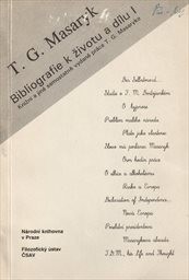 T. G. Masaryk. Bibliografie k životu a dílu
                        (Díl 1,)
                    