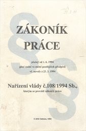 Zákoník práce platný od 1. 6. 1994 - úplné znění ve znění zákona č.126/1994 Sb.