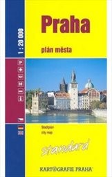 Praha, panorama - plán středu města