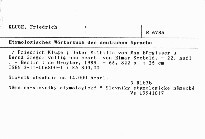 Etymologisches Wörterbuch der deutschen Sprache