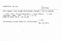 Bibliografi over norsk litteratur oversatt til tsjekkisk