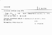 Archivum mathematicum
                        (Tomus 27a)
                    