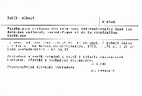 Vocabulaire critique des relations internationales dans les domaines culturel, scientifique et de la coopération technique