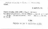 Česká divadla 1971-1973