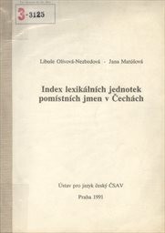 Index lexikálních jednotek pomístních jmen v Čechách