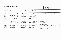 Martin Heidegger a problémy myšlení