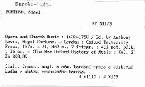 Opera and Church Music; Opera and church music 1630 - 1750