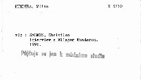 Interview s Milanem Kunderou