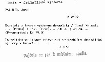 Kapitoly z teorie výchovné dramatiky