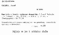 Kapitoly z teorie výchovné dramatiky