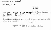 Kapitoly z teorie výchovné dramatiky