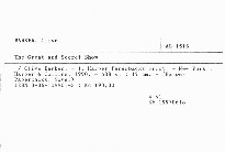 The great and secret show