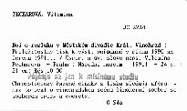 Boj o rozluku v Městském divadle Král. Vinohrad