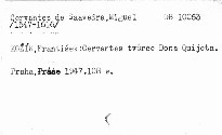 Cervantes, tvůrce Dona Quijota.