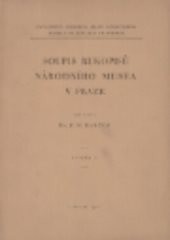 Soupis rukopisů Národního musea v Praze
(Sv. 1)
