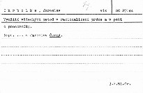 Využití vědeckých metod v racionalizaci práce