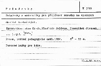 Požadavky z matematiky pro přijímací zkoušky