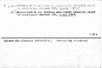 Matematika pro studium abvsolventů učebních o