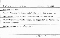 Neue und alte Verse