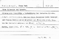 Über Literatur und Sprache