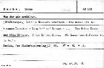 Was ihr mir erzähltet.