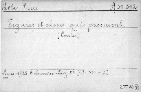 Figures et choses qui passaient.