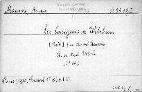 Les bourgeois de Witzheim