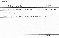 Praktikum černobílé fotografie a promítání