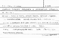 Praktikum černobílé fotografie a promítání