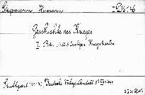 Geschichte des Krieges.