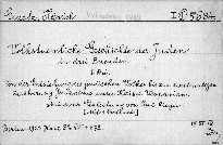 Volkstümliche Geschichte der Juden