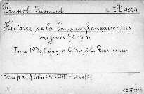 Histoire de la langue francaise