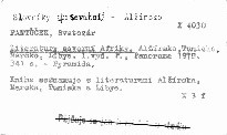 Literatury severní Afriky.