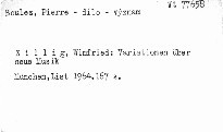 Variationen über neue Musik
