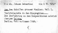 Aus dem Schaffen grosser Musiker