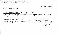 Bach-Jahrbuch.70. Jahrgang 1984