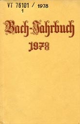 Bach-Jahrbuch.64. Jahrgang 1978