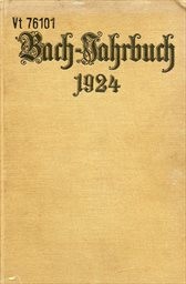 Bach-Jahrbuch
(21. Jahrgang 1924)