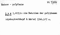 Die Notation der Polyphonen Musik 900-1600