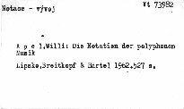 Die Notation der Polyphonen Musik 900-1600