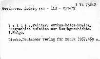 Mythos-Melos-Musica.Ausgewählte Aufsätze zur