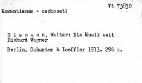 Die Musik seit Richard Wagner