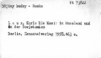 Die Musik in Russland und in der Sowjetunion