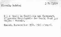 Die Musik in Geschichte und Gegenwart