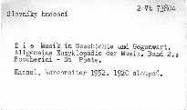 Die Musik in Geschichte und Gegenwart