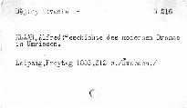 Das moderne Drama