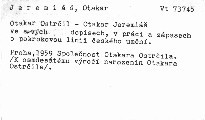 Otakar Ostrčil-Otakar Jeremiáš ve svých dopis