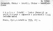 Otakar Ostrčil-Otakar Jeremiáš ve svých dopis